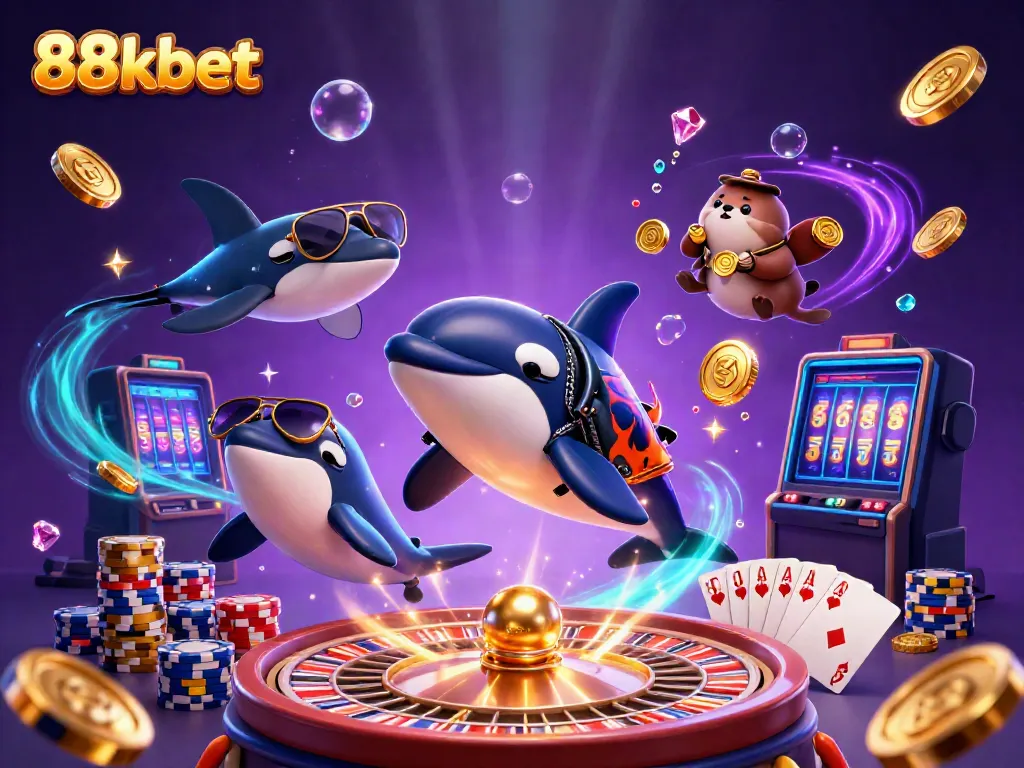 Experience thrilling wins at 88kbet with vibrant 3D casino characters and dynamic gaming elements.