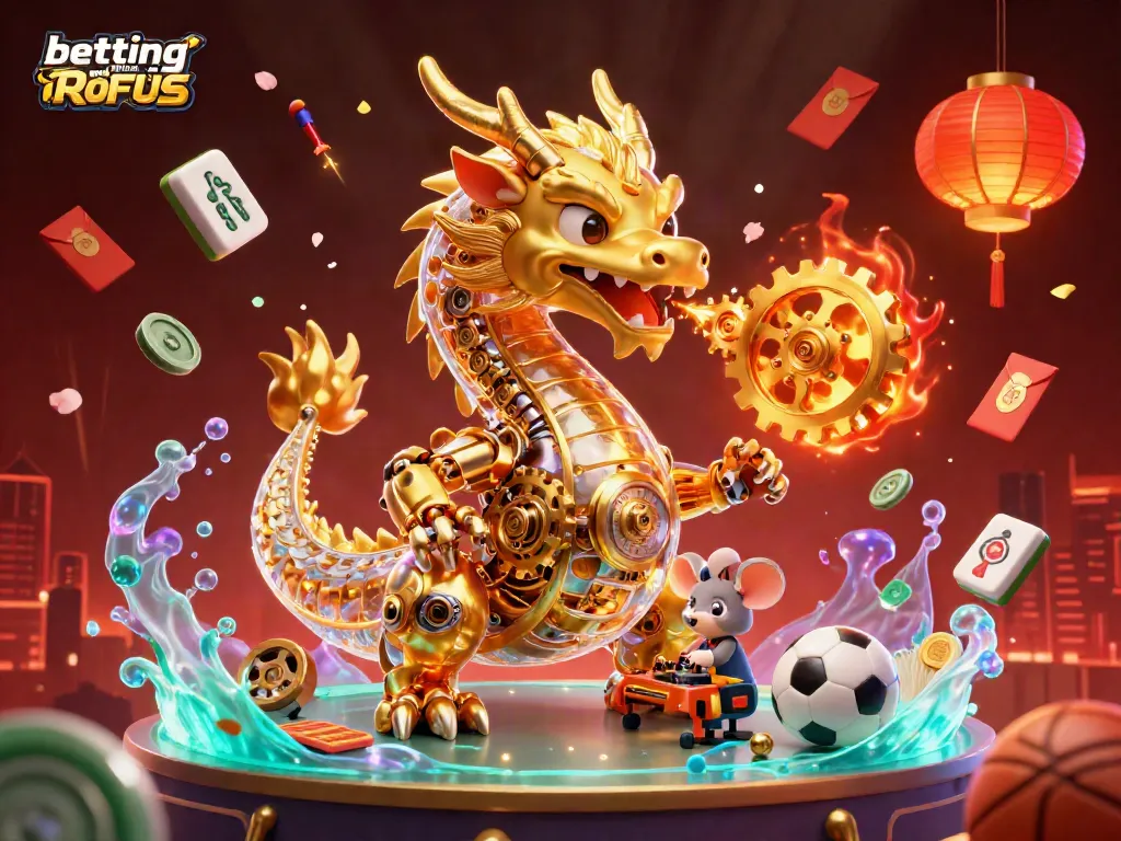 Experience exclusive betting sider uden ROFUS offers with a dynamic 3D sports-themed casino scene.