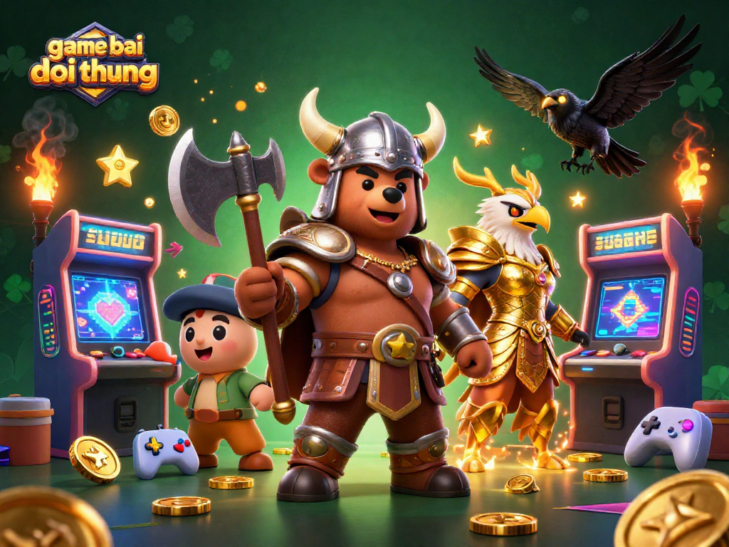 Engage with game bai doi thuong showcasing Viking characters and vibrant gaming action.