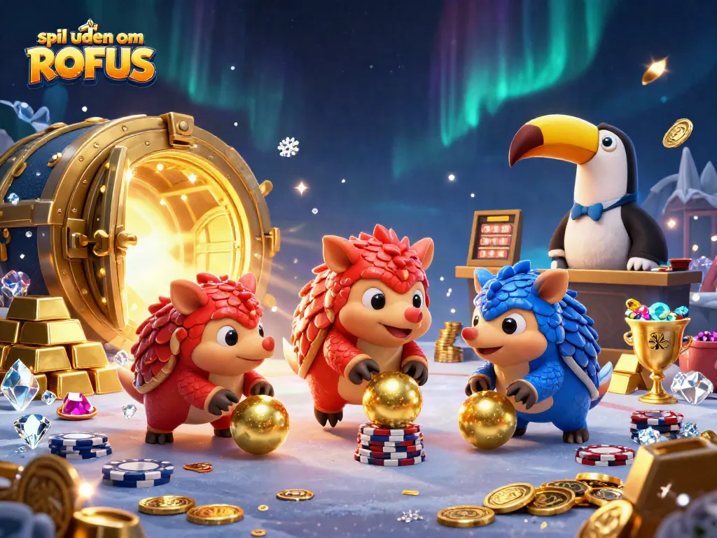Engage in thrilling gameplay with spil uden om ROFUS featuring rival pangolins and gold treasures.